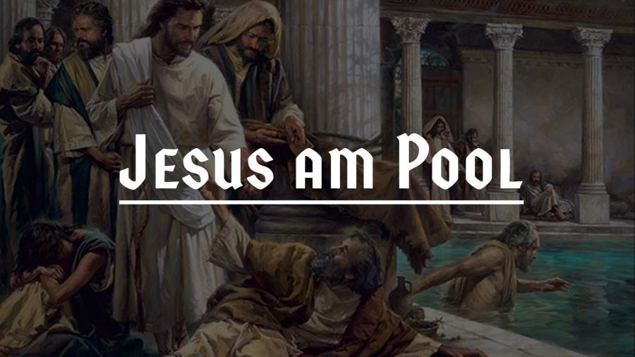 Jesus am Pool